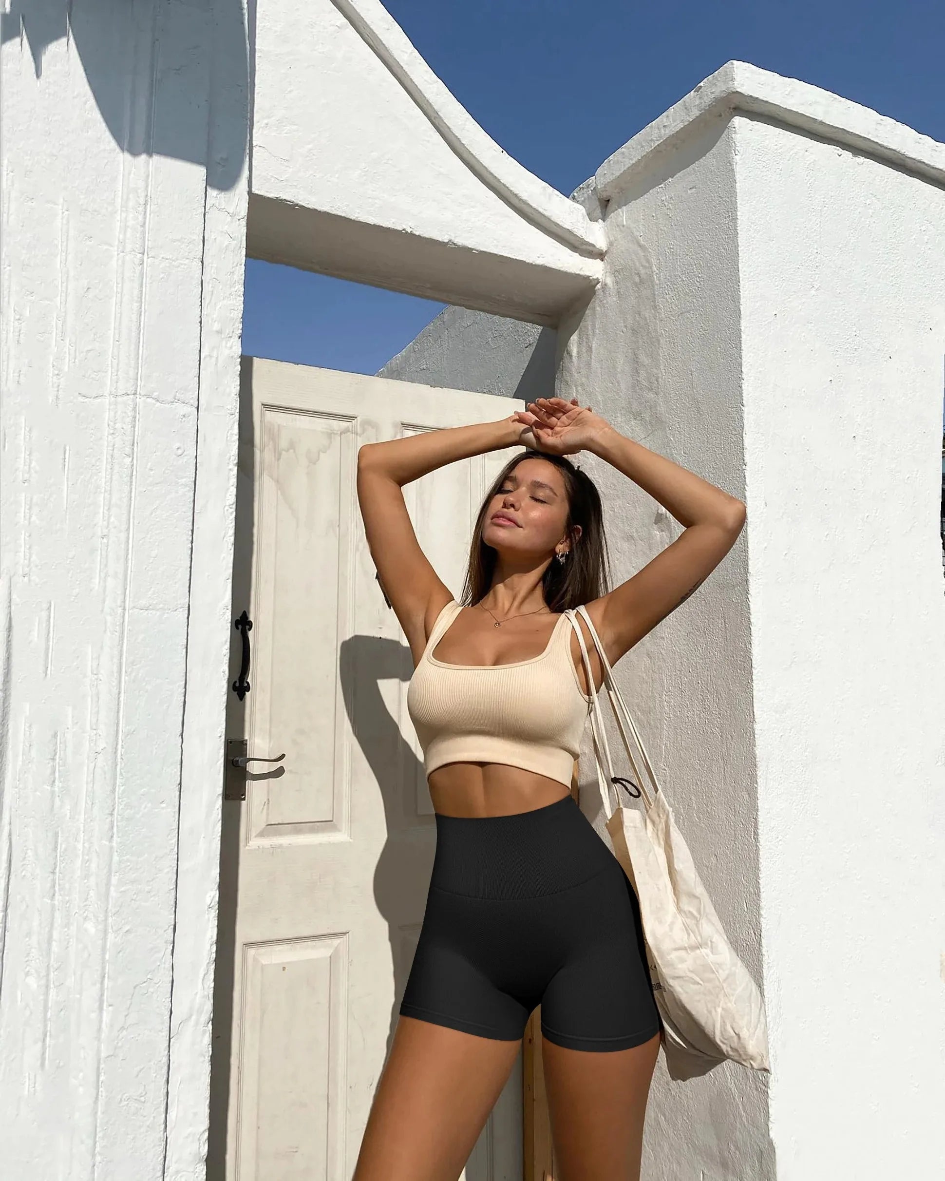 High-Waisted Hip Lift Yoga Sports Shorts