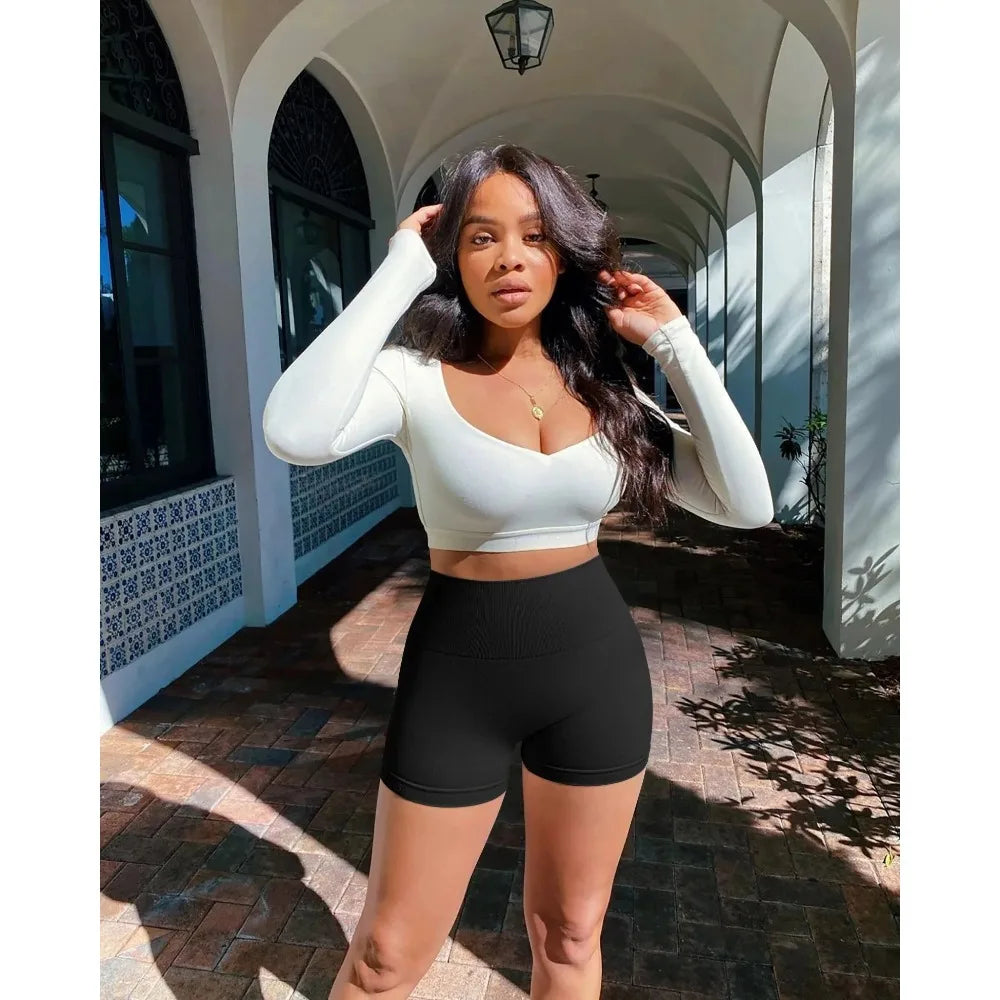 High-Waisted Hip Lift Yoga Sports Shorts